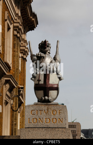 Stadt von London Drachenstatue Stockfoto