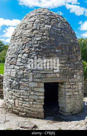 Gebäude im mittelalterlichen Dorf Cosmeston-Seen-Land-Park Stockfoto