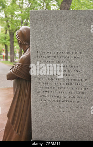 Abigail Adams-Statue in der Boston Frauen Memorial Stockfoto