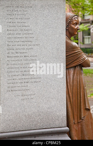 Abigail Adams-Statue in der Boston Frauen Memorial Stockfoto