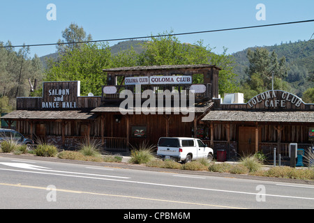 Die coloma Club Bar und Restaurant Coloma Kalifornien, USA Stockfoto