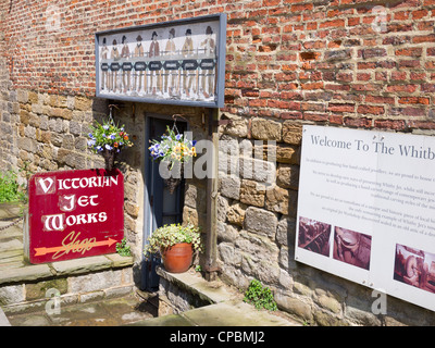 Eingang zum Whitby Victoria Jet Werke Heritage Centre Museum und Shop in Kirche Straße Whitby North Yorkshire Stockfoto