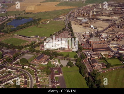 Historische Luftaufnahme von ICI Billingham in Ihrer halcyon Days im Mai 1984, Großbritannien Stockfoto