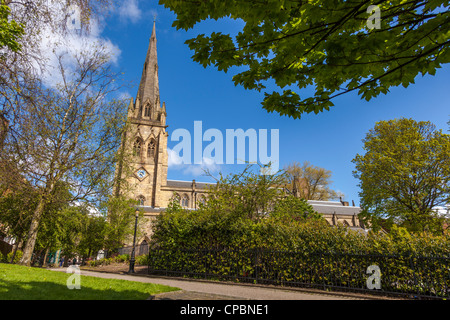 Preston Pfarrkirche. Saint John und Saint George der Märtyrer. Die Minster Kirche Johannes der Evangelist im Stadtzentrum von Preston. Stockfoto