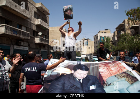 Anhänger des Königs Abdullah II in Amman, Jordanien. Stockfoto