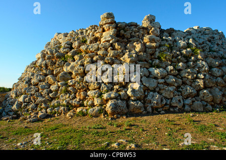 Überreste eines Talayot oder Turm in Trepucó auf Menorca auf den Balearen, Spanien Stockfoto