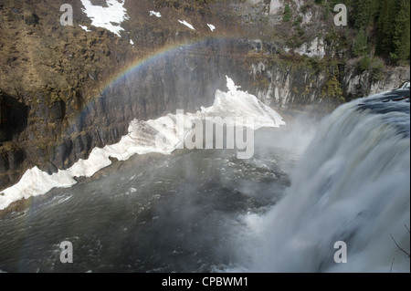 Snake River, Henrys Fork, Upper Mesa Falls, Idaho, USA niedrigere Mesa Falls, Mesa Falls, Wasserfall, Wasserfälle, Stockfoto