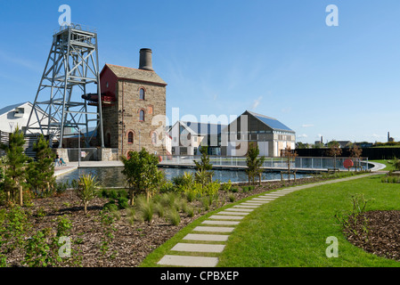 Heartlands eröffnete neu touristische Attraktionenpark an der Robinson Welle Zinnbergbau Weltkulturerbe im Pool, Cornwall UK. Stockfoto