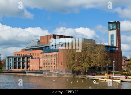 Royal Shakespeare Company Theater neben dem Fluss Avon Stratford-upon-Avon Warwickshire England UK GB EU Europa Stockfoto