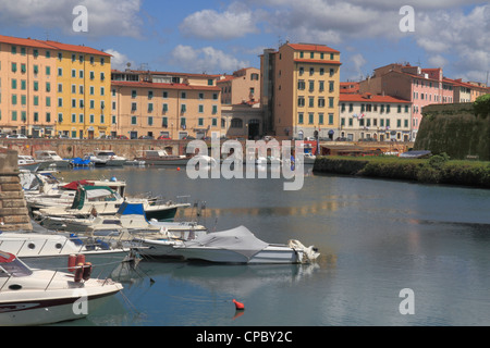 Italien Tuscany Livorno Fosso Reale Stockfoto