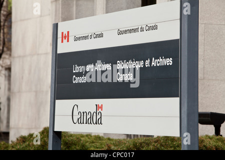 Bibliothek und Archive Kanada Hauptsitz ist in Ottawa abgebildet. Stockfoto