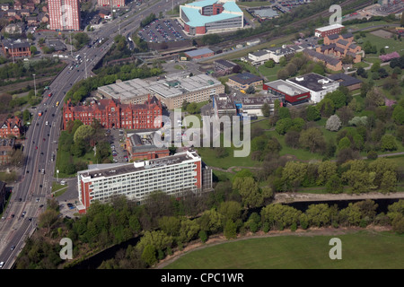 Luftaufnahme der Salford University Stockfoto