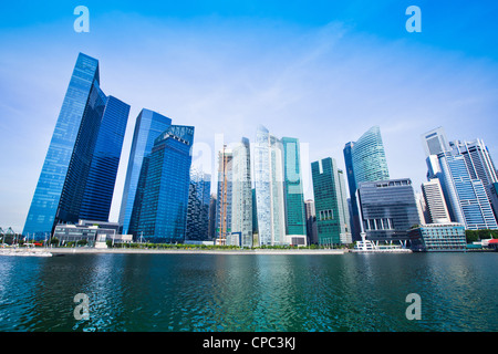 Marina Bay - Singapur-Geschäftsviertel Stockfoto