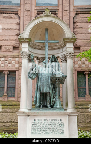 Phillips Brooks-Statue in der Trinity Church in Boston MA Stockfoto