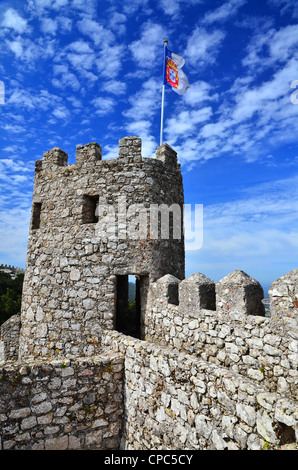 Castelo Dos Mouros (maurische Burg), militärische Festung angenommen, vom 9. Jahrhundert der arabischen Besetzung. Stockfoto