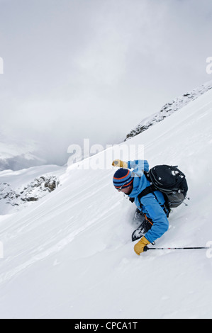 Skitouren im Nationalpark Gran Paradiso Stockfoto
