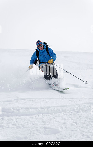 Skitouren im Nationalpark Gran Paradiso Stockfoto