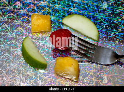 Nur 1 von 5 Briten Essen empfohlenen fünf Portionen Obst & Gemüse pro Tag laut Umfrage, London Stockfoto