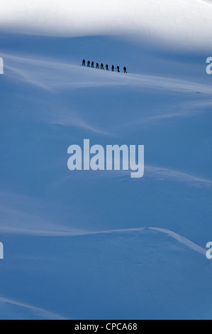 Skitouren im Nationalpark Gran Paradiso Stockfoto