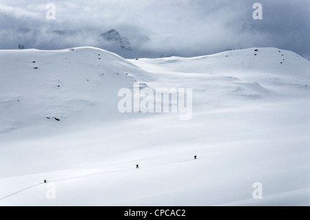 Skitouren im Nationalpark Gran Paradiso Stockfoto