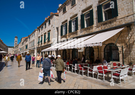 Stradun Haupt Straße Grad Stadt Dubrovnik Altstadt Dalmatien Kroatien Europa Stockfoto