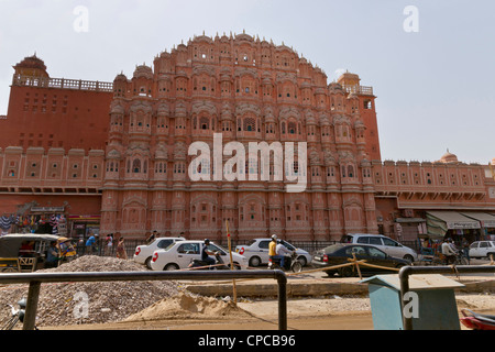 Stadtschloss, Jaipur, umfasst die Chandra Mahal und Mubarak Mahal Paläste ist eine Schlossanlage in Jaipur Stockfoto