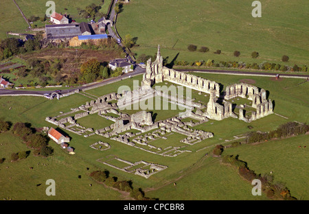 Historische Luftaufnahme von Byland Abbey in North Yorkshire im Oktober 1986 Stockfoto