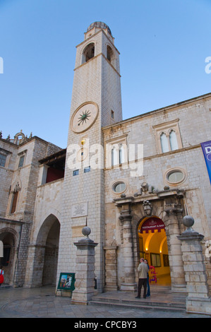 GRADSKI Zvonik des Glockenturms am Luza Square Grad Stadt Dubrovnik Altstadt Dalmatien Kroatien Europa Stockfoto