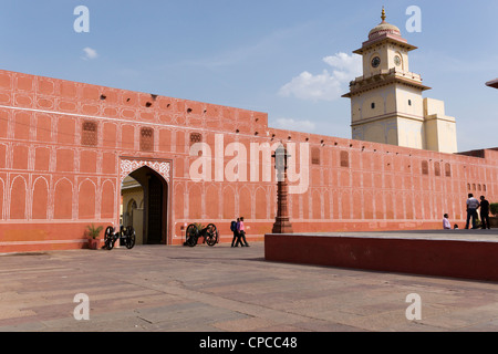 Stadtschloss, Jaipur, umfasst die Chandra Mahal und Mubarak Mahal Paläste ist eine Schlossanlage in Jaipur Stockfoto