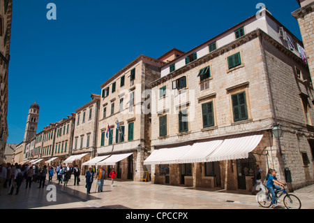 Stradun Haupt Straße Grad Stadt Dubrovnik Altstadt Dalmatien Kroatien Europa Stockfoto