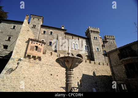 Italien, Latium, Collalto Sabino, Schloss, Castello Soderini Stockfoto