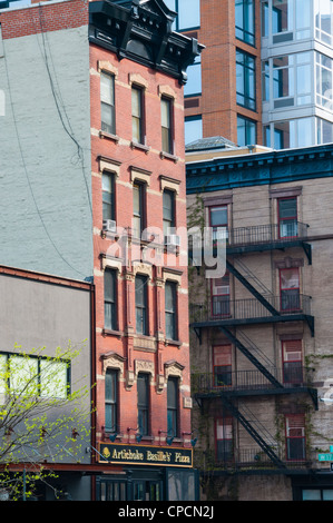 Ziegel-Flachbau NYC Stockfoto