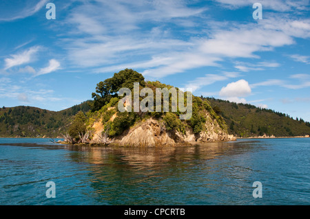 Neuseeland Südinsel, Picton landschaftlich in Marlborough Sounds. Stockfoto