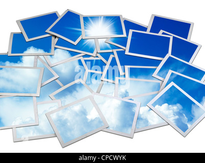 Fotorahmen isoliert, Pfad für Bilder Stockfoto