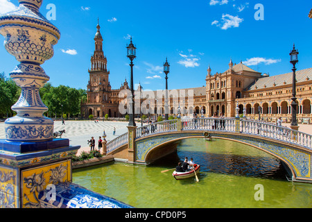 Europa, Spanien Andalusien, Sevilla, Plaza de Espana Stockfoto