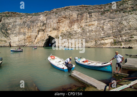 Binnenmeer, Dwejra Bay, Gozo, Malta, Mittelmeer, Europa Stockfoto