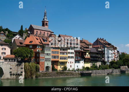 Laufenburg und Rhein, Schwarzwald, Baden-Württemberg, Deutschland, Europa Stockfoto