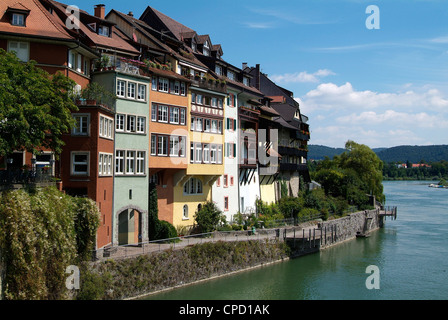 Laufenburg und Rhein, Schwarzwald, Baden-Württemberg, Deutschland, Europa Stockfoto