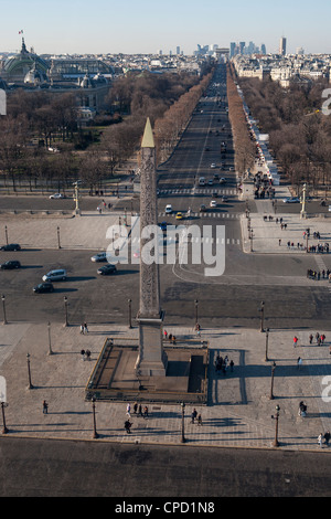 Blick auf den Place De La Concorde, Paris, Frankreich, Europa Stockfoto