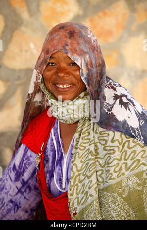 Berber Frau in Toujane Dorf, Tunesien, Nordafrika, Afrika Stockfoto