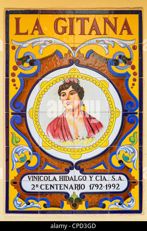 Europa, Spanien, Sevilla, dekorative Fliesen im Viertel Santa Cruz Stockfoto