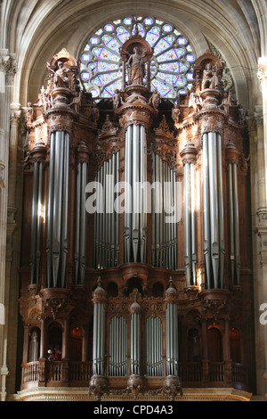 Master Orgel, Eustache Kirche, Paris, Frankreich, Europa Stockfoto