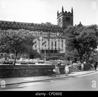 Shrewsbury-Bibliothek im Schloss Gates Shrewsbury Shropshire im Jahr 1960 Stockfoto