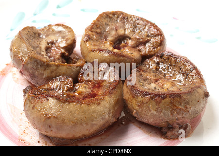 Pfanne gebraten Lamm Nieren Stockfoto