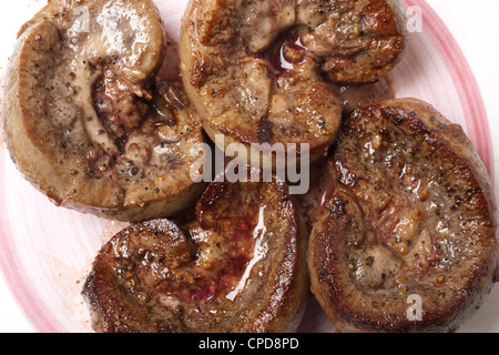 Pfanne gebraten Lamm Nieren Stockfoto