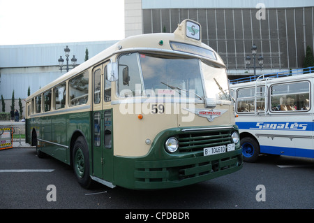 Französisch-bus Chausson APU 53 Jahr 1955 Besitzer TMB klassischen Bus-Rallye Barcelona Stockfoto