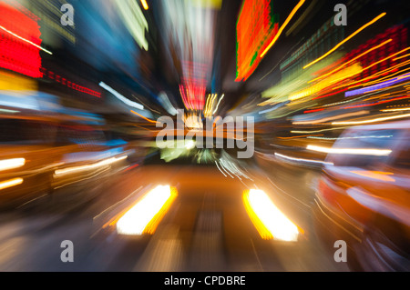 Array Grafik Lichter Stadtverkehr Stockfoto