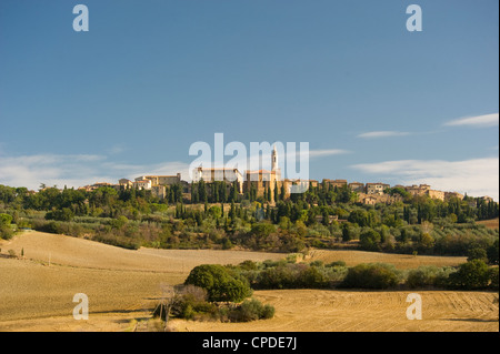 Die Hügel Stadt Pienza in Val d ' Orcia, UNESCO World Heritage Site, Toskana, Italien, Europa Stockfoto