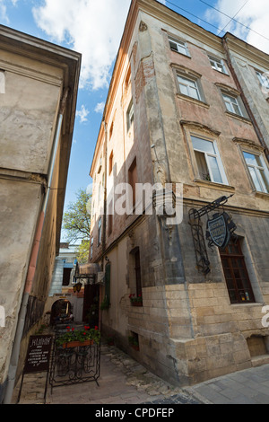 LVIV, UKRAINE - Mai 10: Virmensjka (Armenisch) Straße am 10. Mai 2012 in Lwiw, Ukraine Stockfoto