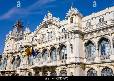 Port de Barcelona Gebäude in Port Vell, Stadt Barcelona, Katalonien, Spanien, Europa Stockfoto